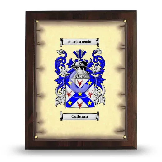 Collumn Coat of Arms Plaque