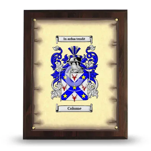 Colume Coat of Arms Plaque