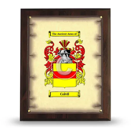 Colvil Coat of Arms Plaque