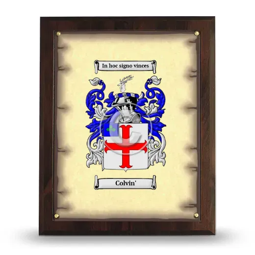 Colvin' Coat of Arms Plaque