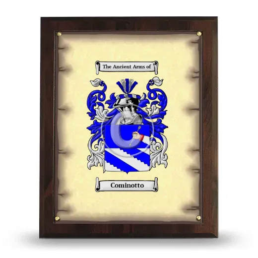 Cominotto Coat of Arms Plaque