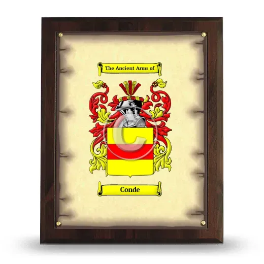 Conde Coat of Arms Plaque