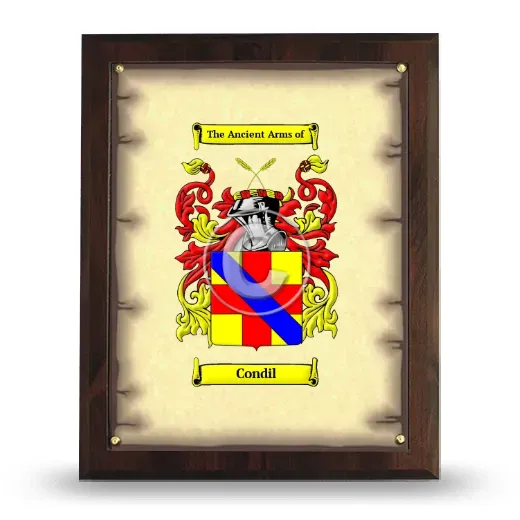 Condil Coat of Arms Plaque