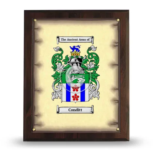 Conditt Coat of Arms Plaque