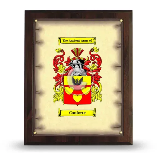 Conforte Coat of Arms Plaque