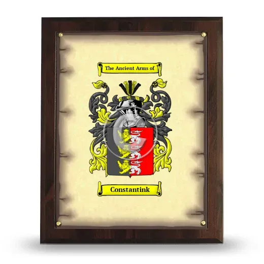 Constantink Coat of Arms Plaque