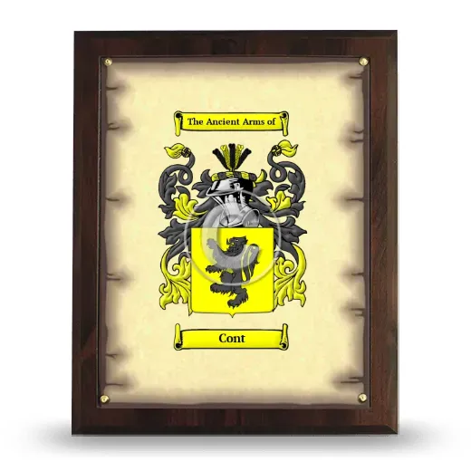 Cont Coat of Arms Plaque