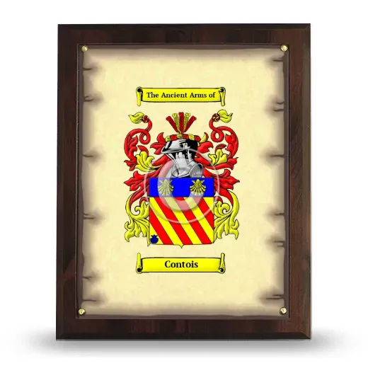 Contois Coat of Arms Plaque