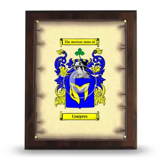 Conyers Coat of Arms Plaque