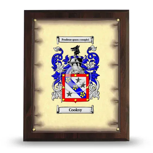 Cooksy Coat of Arms Plaque