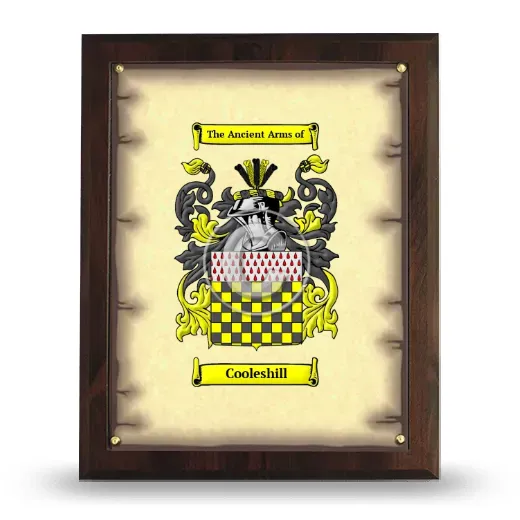 Cooleshill Coat of Arms Plaque