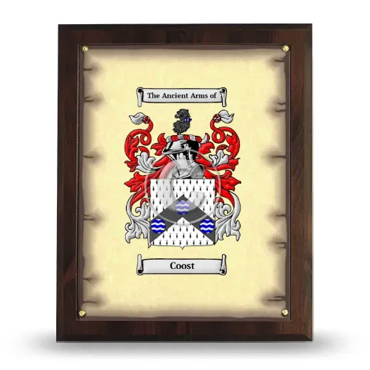 Coost Coat of Arms Plaque