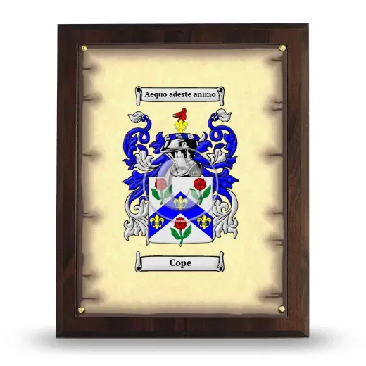 Cope Coat of Arms Plaque