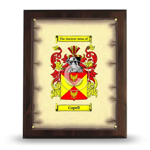 Copell Coat of Arms Plaque