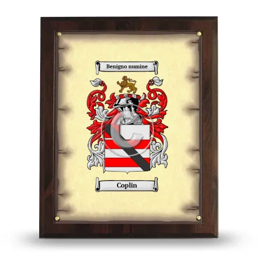 Coplin Coat of Arms Plaque