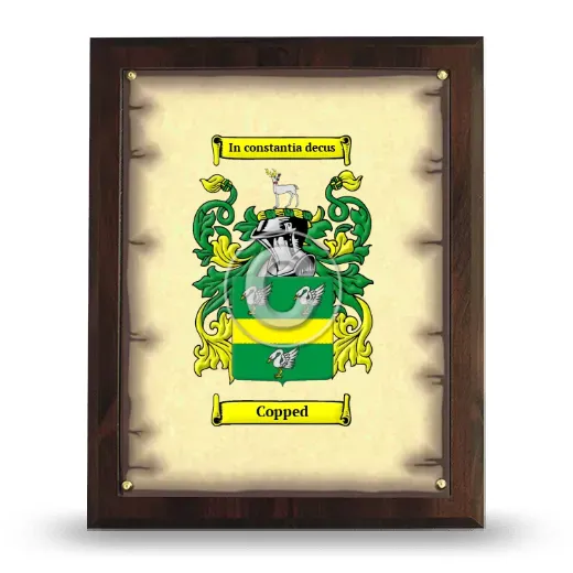 Copped Coat of Arms Plaque