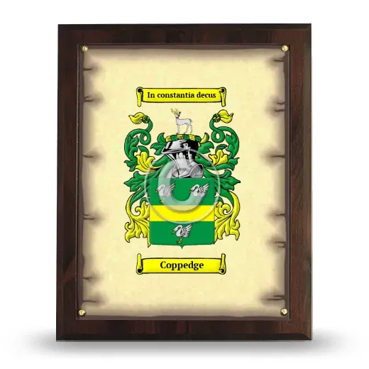 Coppedge Coat of Arms Plaque