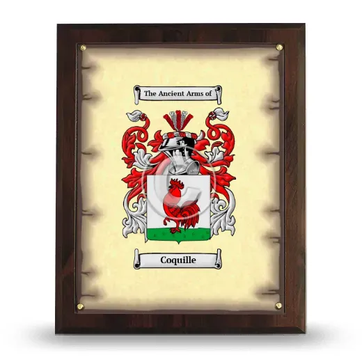 Coquille Coat of Arms Plaque