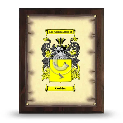 Corbier Coat of Arms Plaque