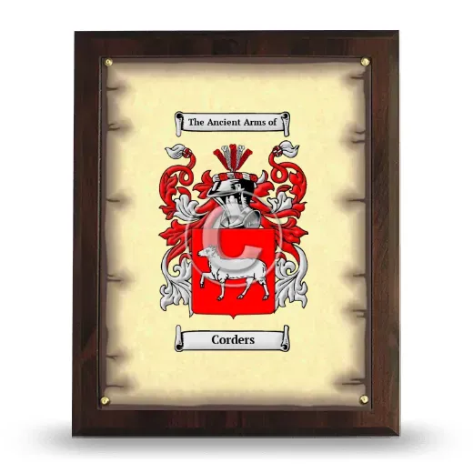 Corders Coat of Arms Plaque