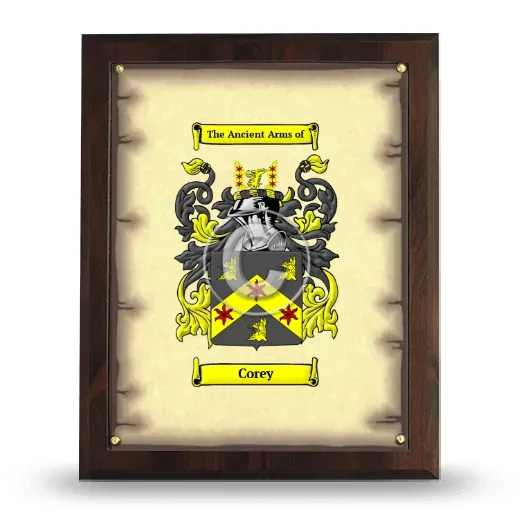 Corey Coat of Arms Plaque