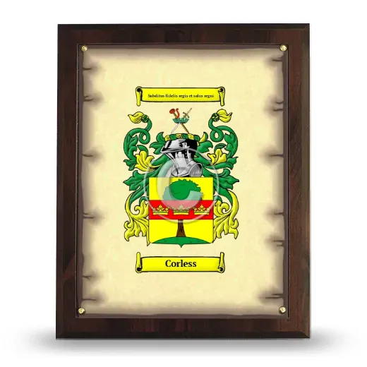 Corless Coat of Arms Plaque