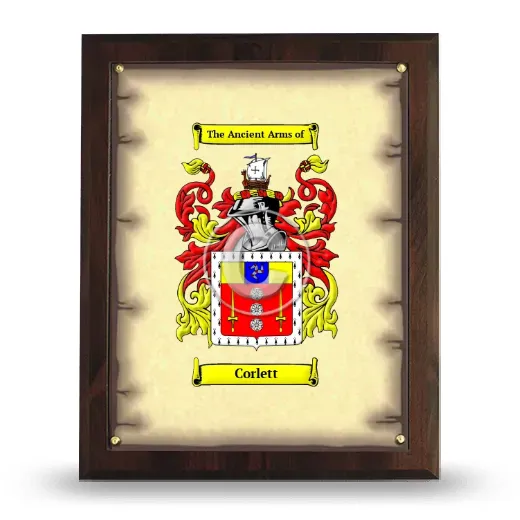 Corlett Coat of Arms Plaque