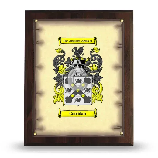 Corridan Coat of Arms Plaque