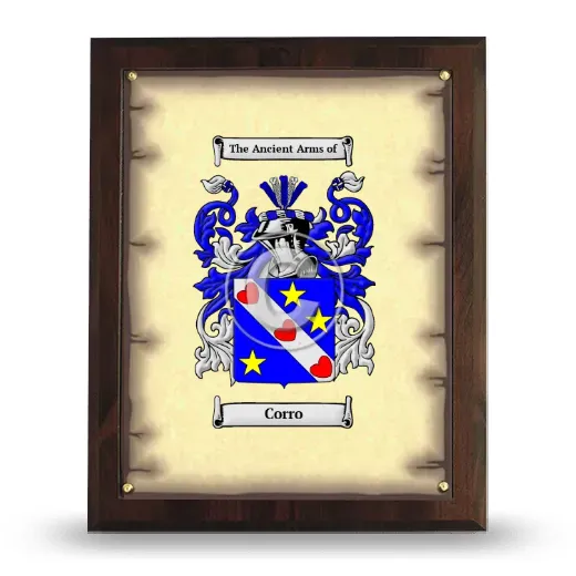 Corro Coat of Arms Plaque