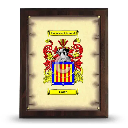Corte Coat of Arms Plaque