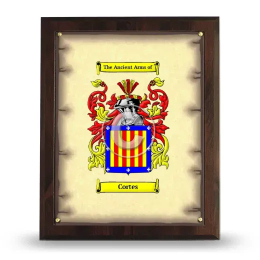 Cortes Coat of Arms Plaque