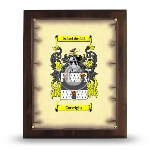Cortright Coat of Arms Plaque