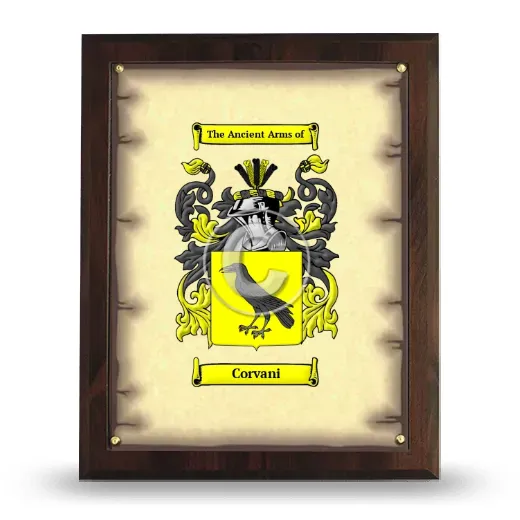 Corvani Coat of Arms Plaque