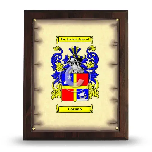 Cosimo Coat of Arms Plaque