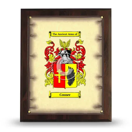 Cosner Coat of Arms Plaque