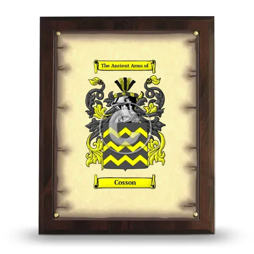 Cosson Coat of Arms Plaque
