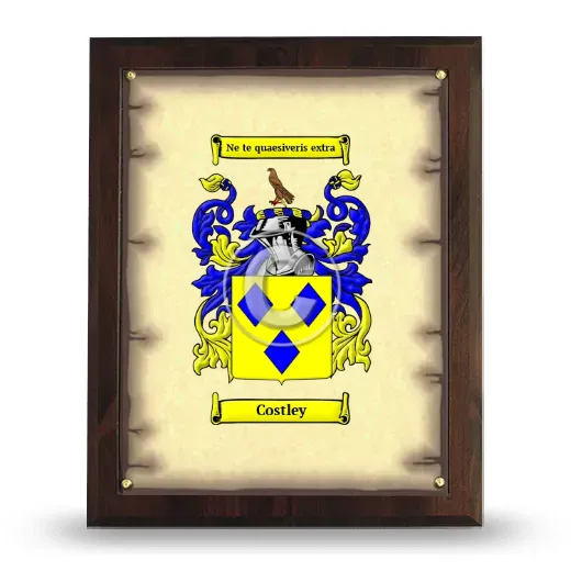 Costley Coat of Arms Plaque