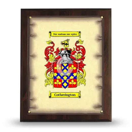 Cotherington Coat of Arms Plaque