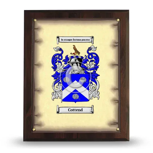 Cottend Coat of Arms Plaque
