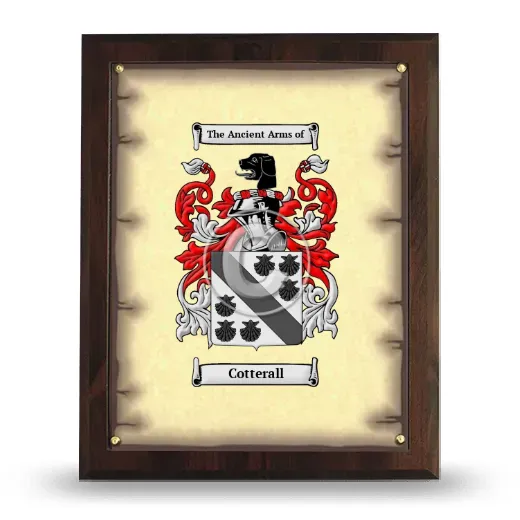 Cotterall Coat of Arms Plaque