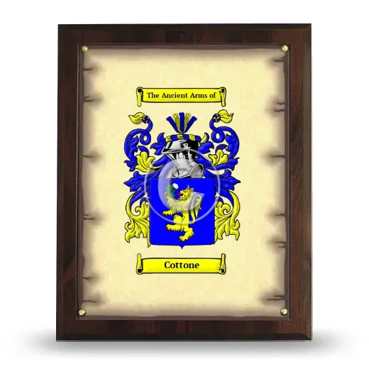 Cottone Coat of Arms Plaque
