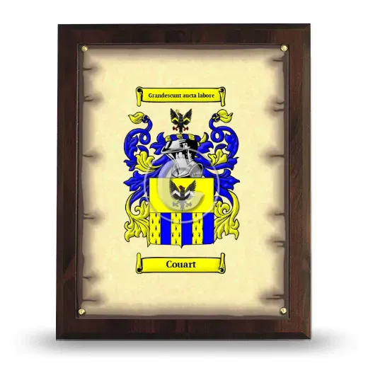 Couart Coat of Arms Plaque