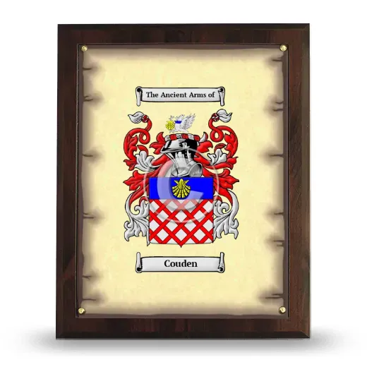 Couden Coat of Arms Plaque