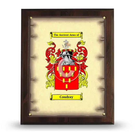 Coudray Coat of Arms Plaque