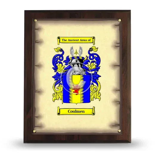 Coulmen Coat of Arms Plaque