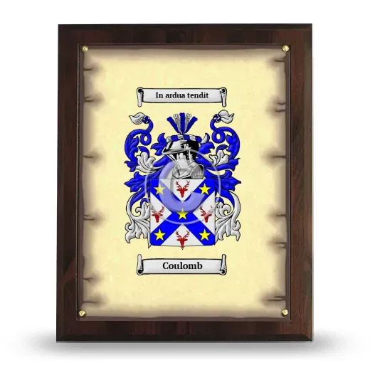 Coulomb Coat of Arms Plaque