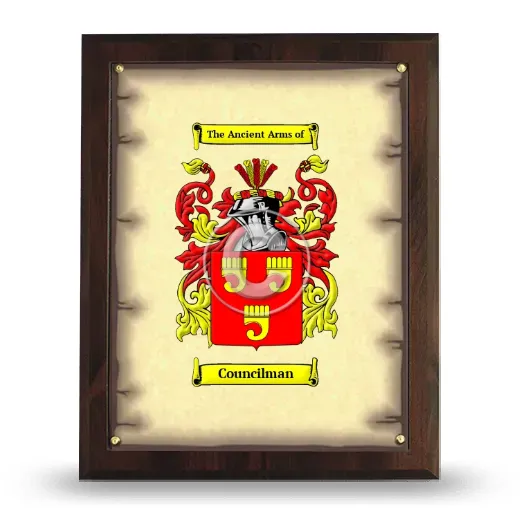 Councilman Coat of Arms Plaque