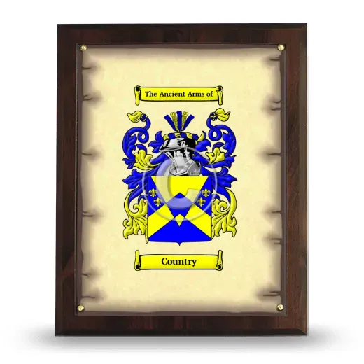 Country Coat of Arms Plaque