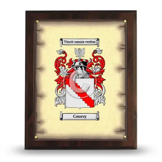 Coursy Coat of Arms Plaque