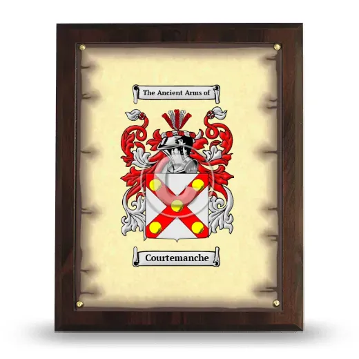Courtemanche Coat of Arms Plaque